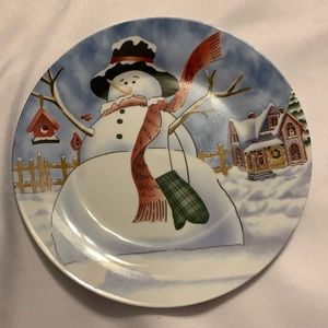 Snowman Plate, Luncheon Size